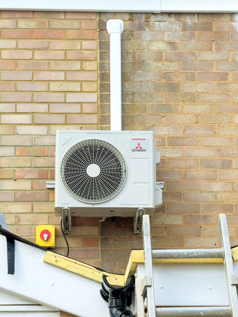Mitsubishi outdoor unit with isolator switch – Airhive UK